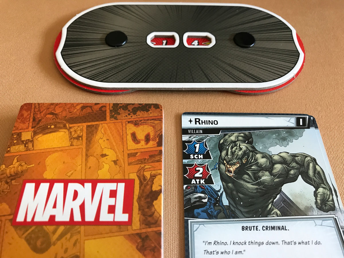 Marvel Champions Facing Off Against Rhino Setting Up Against a Formidable Foe with Rhino in Marvel Champions