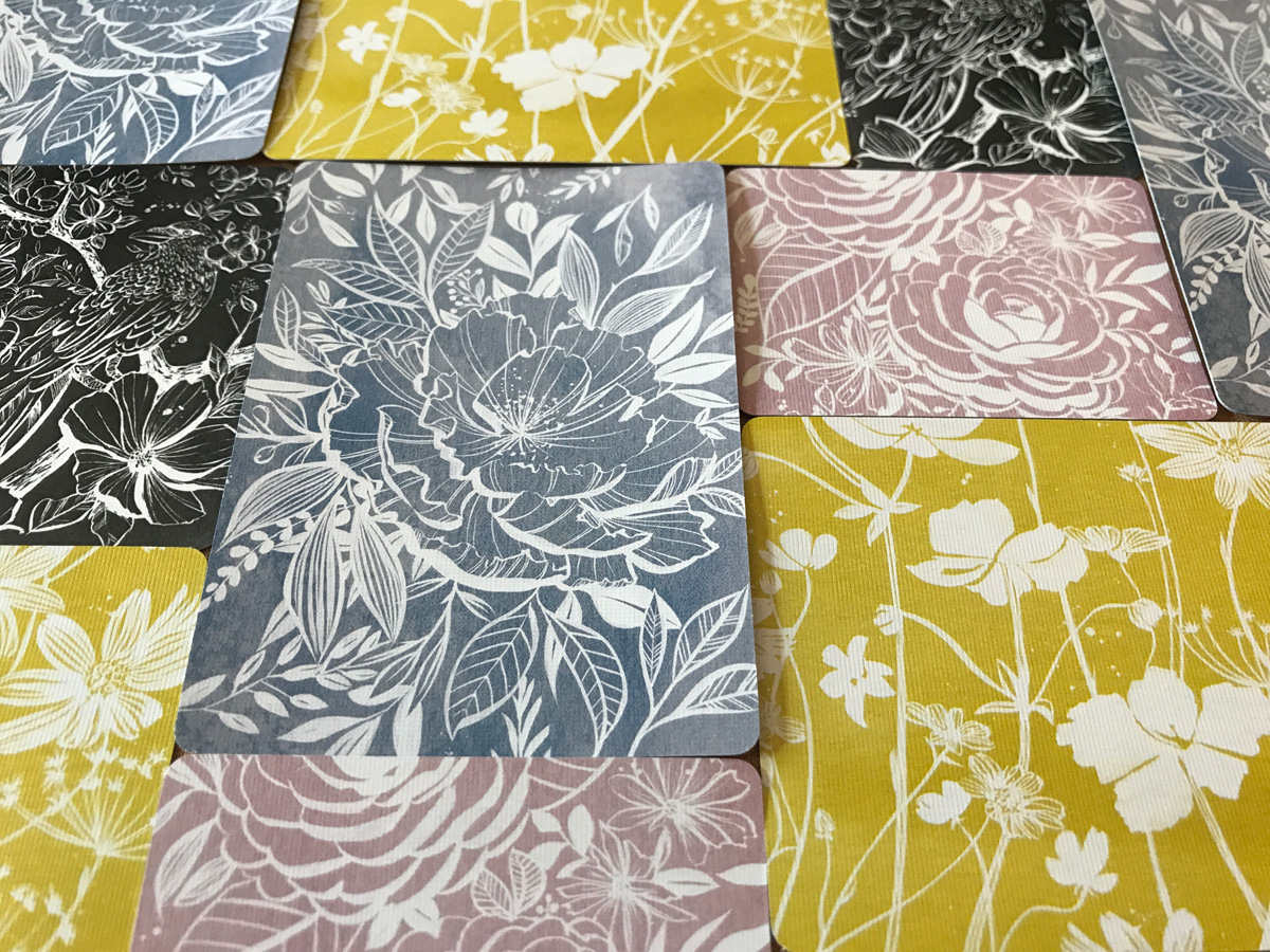 Floriferous Gorgeous Card Backs A Colorful Palette Even on the Card Backs from Floriferous
