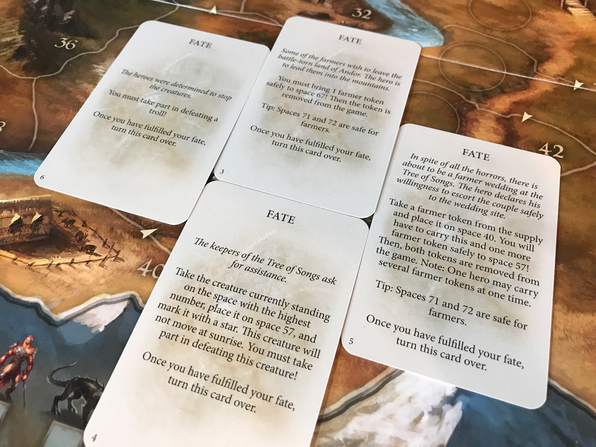 Legends of Andor Unlucky Draw of Fate Failing to a Rather Unfortunate Set of Fate Cards in Legends of Andor