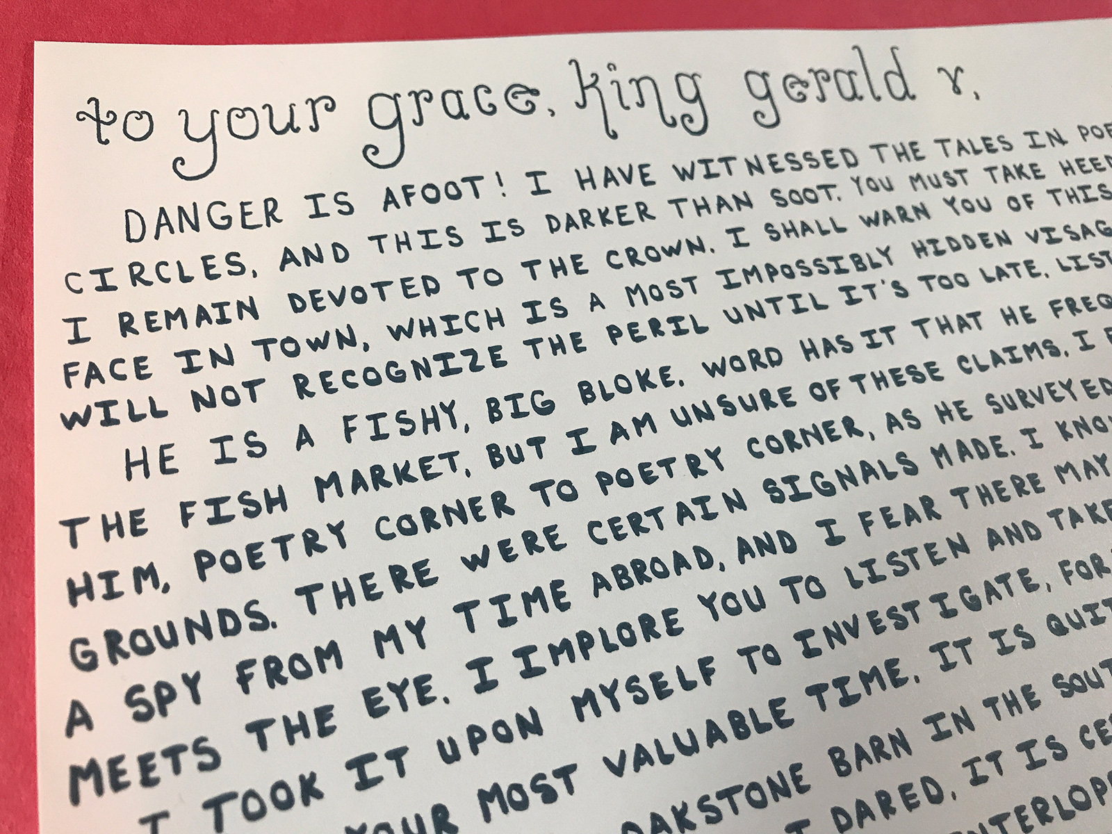 Finding the Right Words for King Gerald the V in Quill