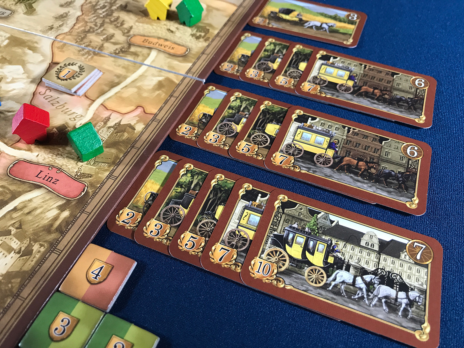 The Strategy of Completing Routes of Different Lengths in Thurn and Taxis