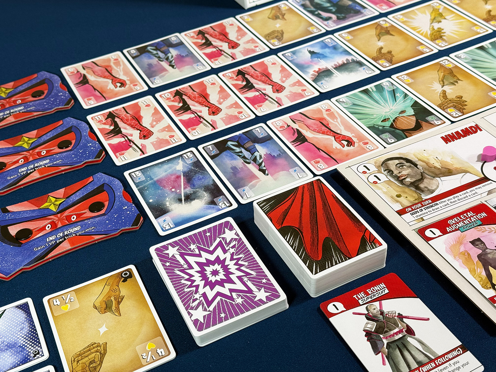 A New World of Heroes with Trick-Taking in Origin Story