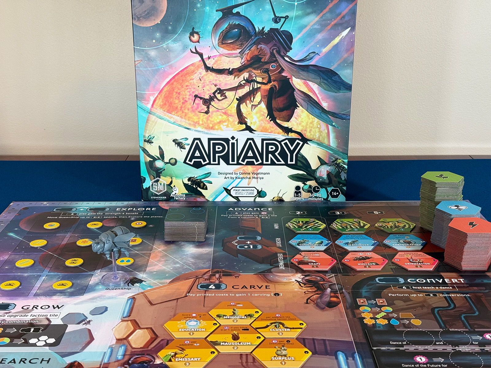 Apiary Bees in Space Getting Ready to Flu Through Space with the Bees of Apiary