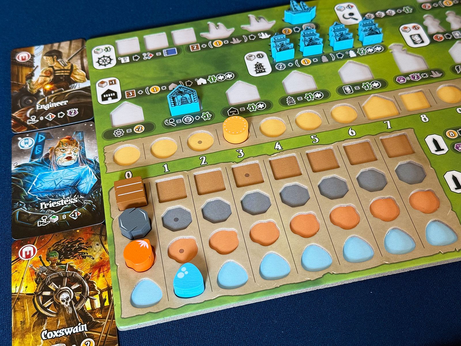 Castellans Managing Resources and Placement of Pieces A Lovely Player Board to Unlock Abilities and Manage All of the Components in Castellans