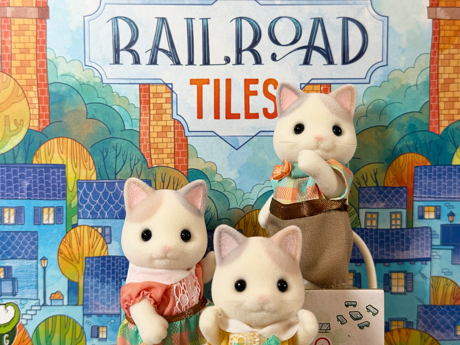 Railroad Tiles Fun with Calico Critters Traveling Across the Countryside in Style with Calico Critters and Railroad Tiles