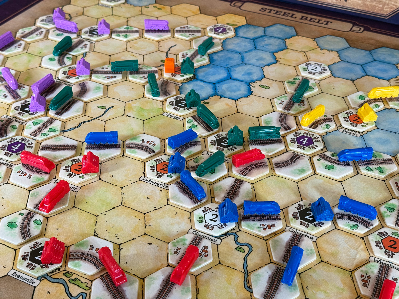Steam Power Another Play and a Busy Map Working Out the City Spaces and Factories Among the Train Tracks in Steam Power