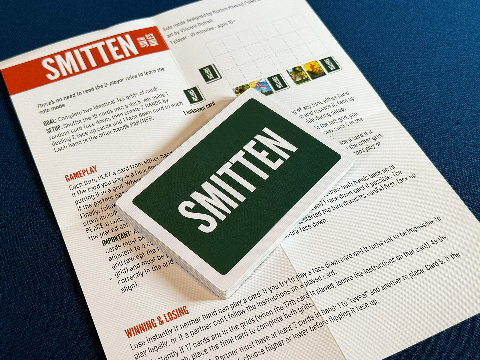 Smitten Small Rules and Space Just a Few Rules and Cards to Enjoy a Quick Puzzle of Smitten